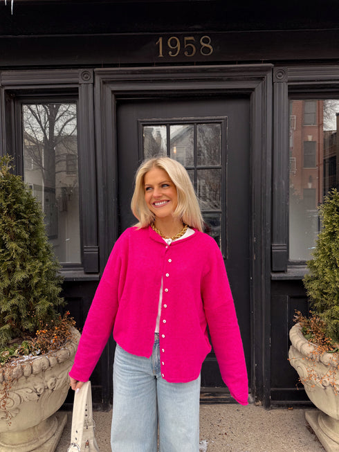 Coco Cutie Cardigan // Fuschia