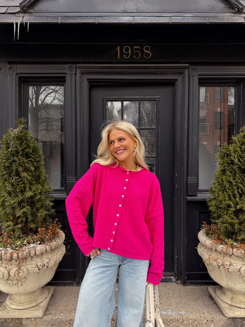 Coco Cutie Cardigan // Fuschia