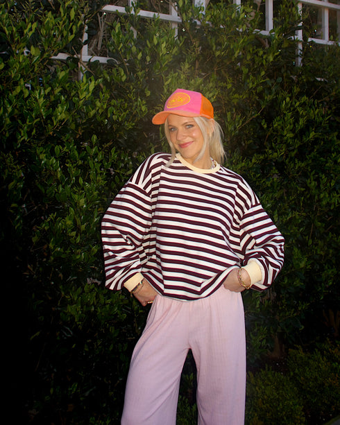 Cali Cutie Striped Pullover