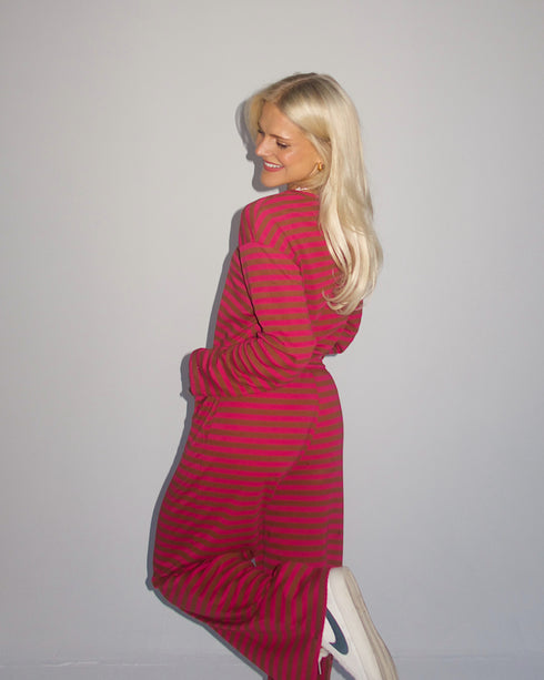 Beach Bum Striped Set // Sunset Pink