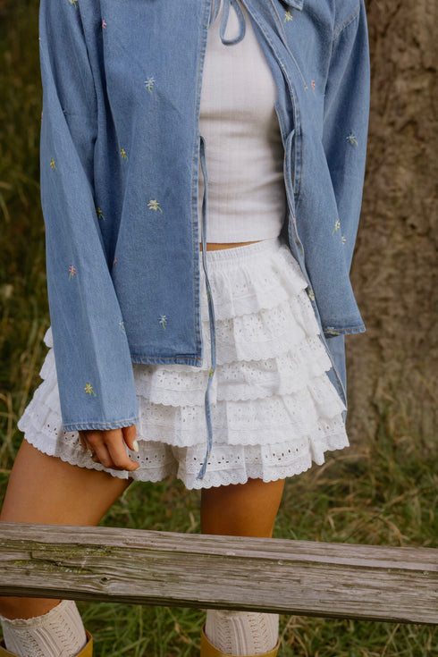 Coquette Cutie Shorts// White