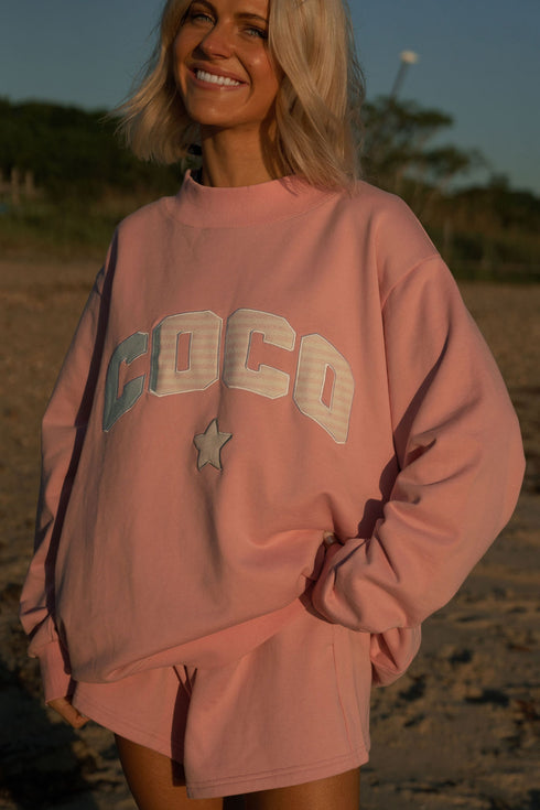 Coco Girl Mockneck // Heritage Pink