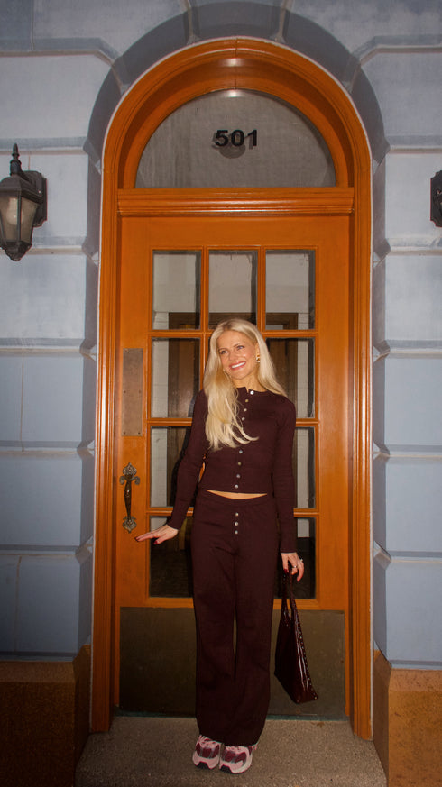 The Sophie Cardigan// Chocolate