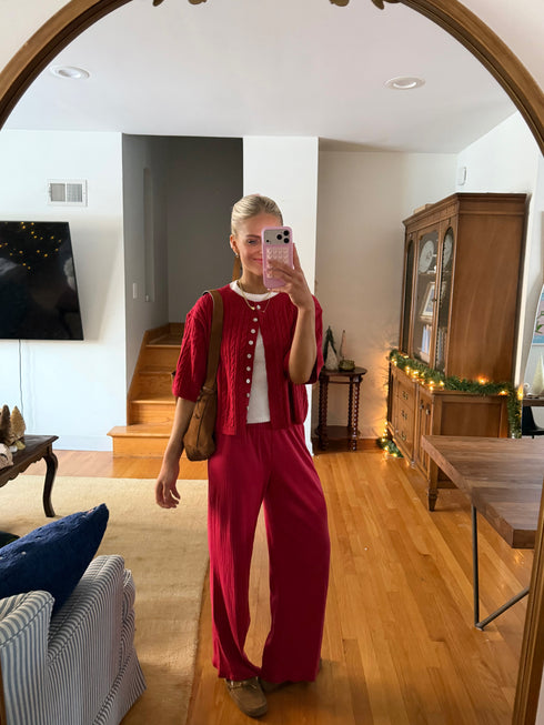 Pirouette Cardigan // Red