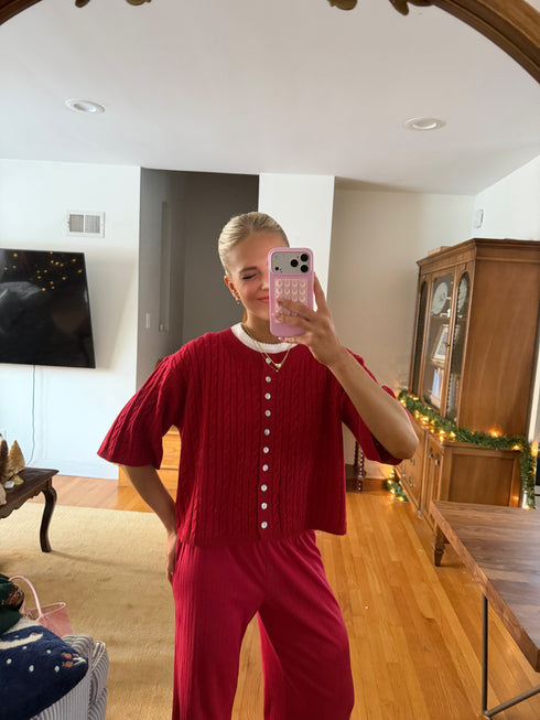 Pirouette Cardigan // Red