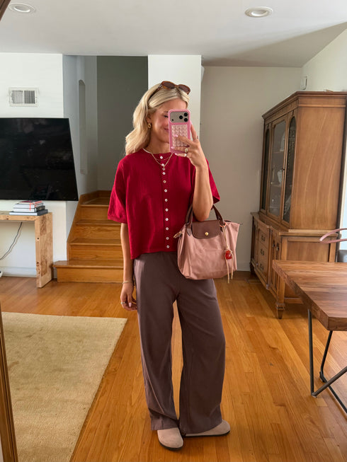 Café Pointelle Pant // Mocha