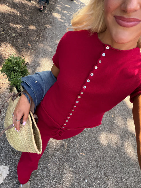 Heirloom Knit Top // Apple