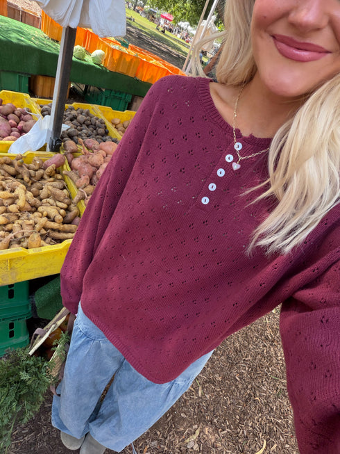 Everyday Pointelle Cutie // Berry