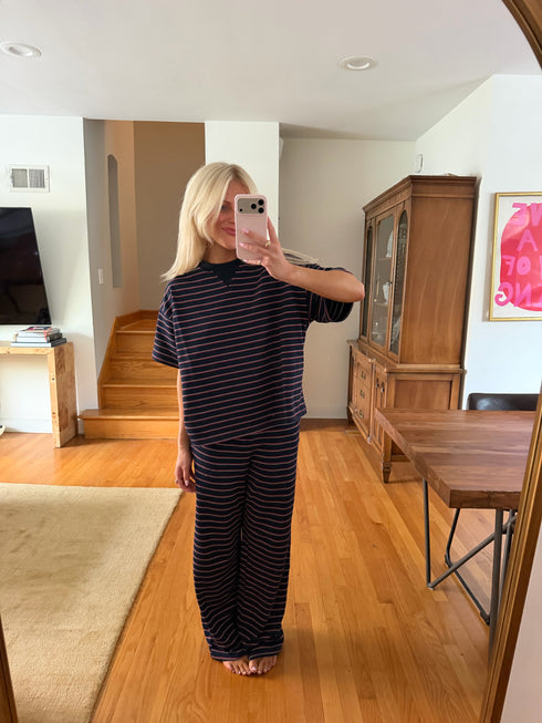 Upstate Striped Pant // Navy