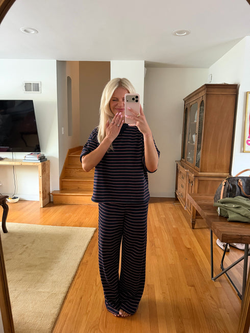 Upstate Striped Pant // Navy