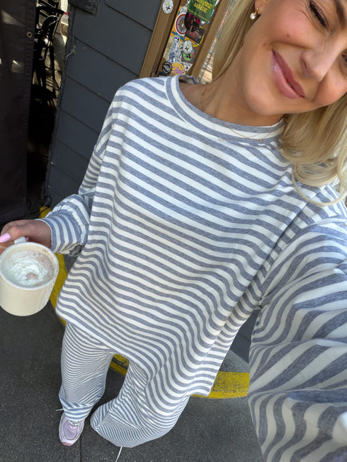 Breakfast Club Pullover // Cloud Stripe