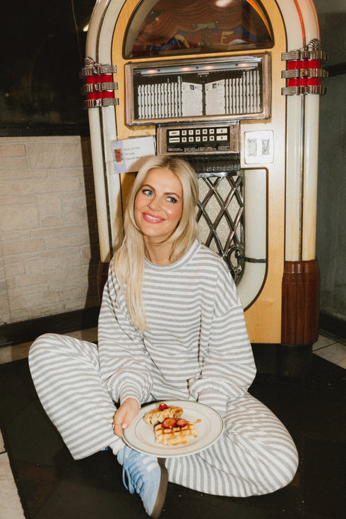 Breakfast Club Pants // Cloud Stripe