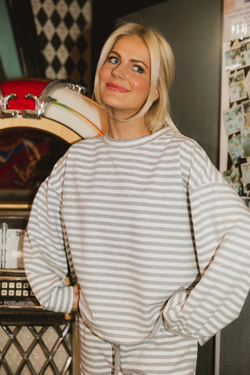 Breakfast Club Pullover // Cloud Stripe