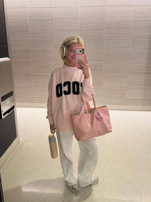 Coco Girl Mockneck // Navy Pink