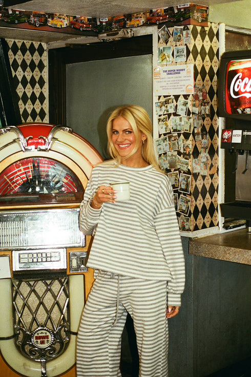 Breakfast Club Pullover // Cloud Stripe