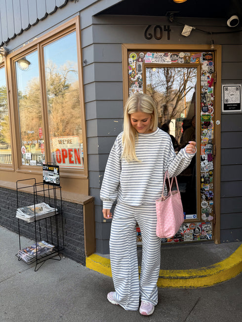 Breakfast Club Pullover // Cloud Stripe