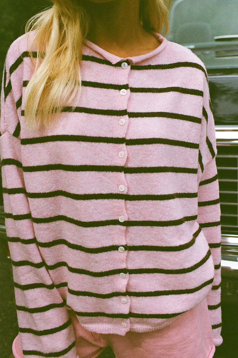 Coco Cutie Cardigan // Strawberry Stripe