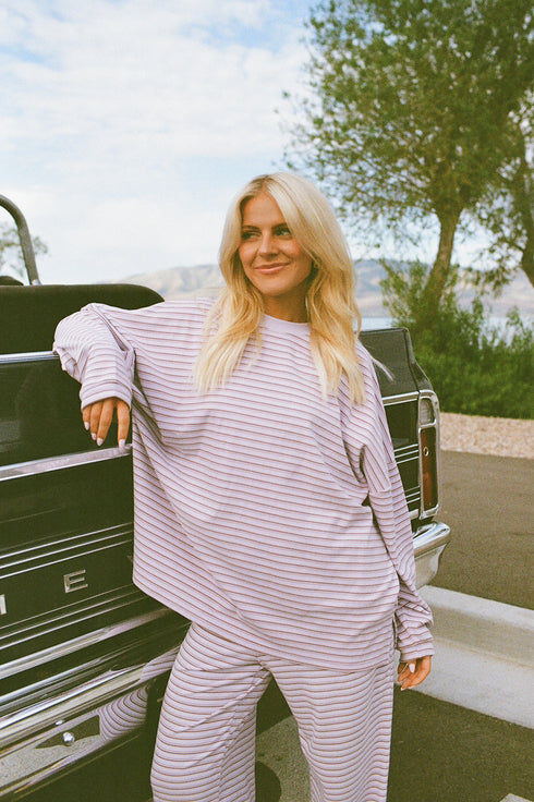 Road Trip Pullover // Sunset Stripe