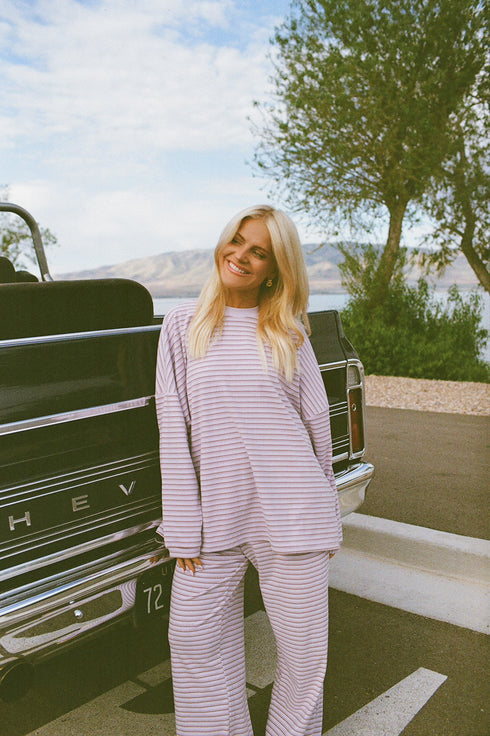 Road Trip Pullover // Sunset Stripe