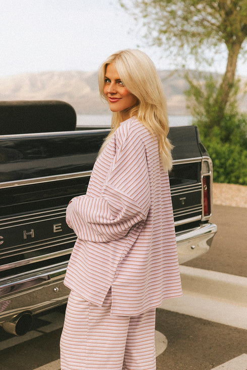 Road Trip Pullover // Sunset Stripe