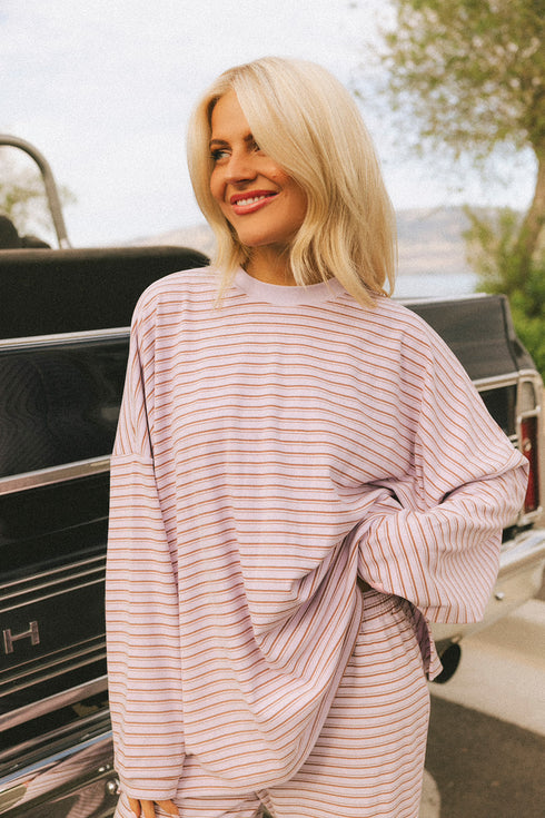 Road Trip Pullover // Sunset Stripe