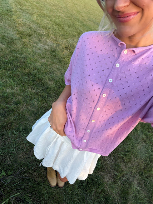 Prim Pointelle Cardi // Bloom