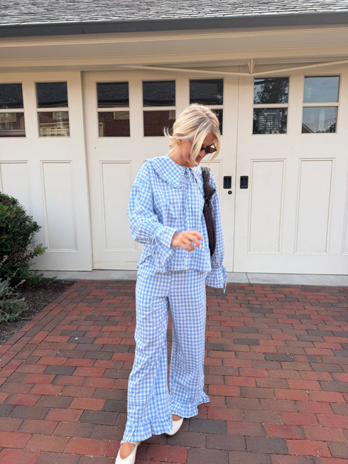 Bea Gingham Pant // Skies