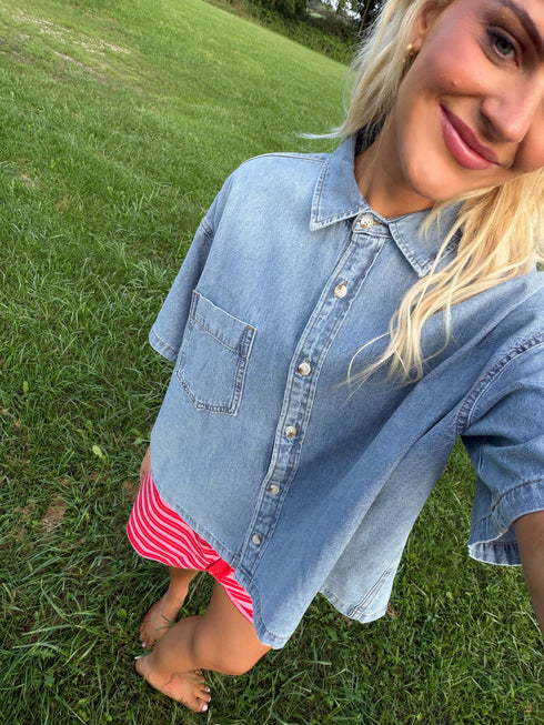 Lake Day Denim Top