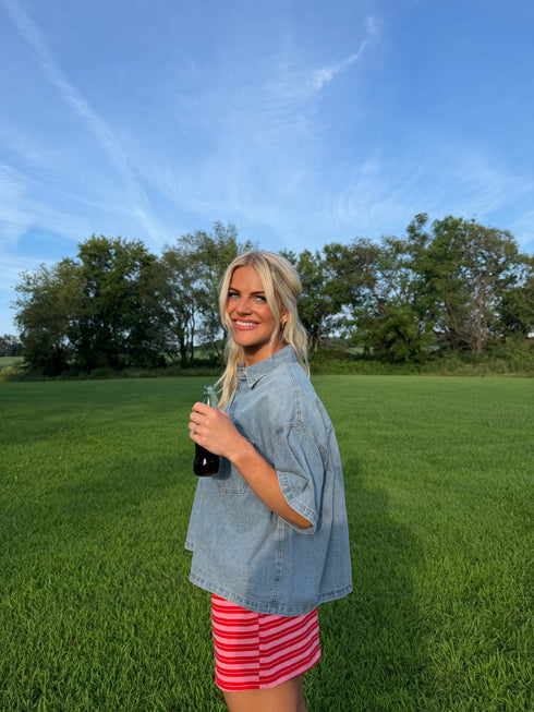 Lake Day Denim Top