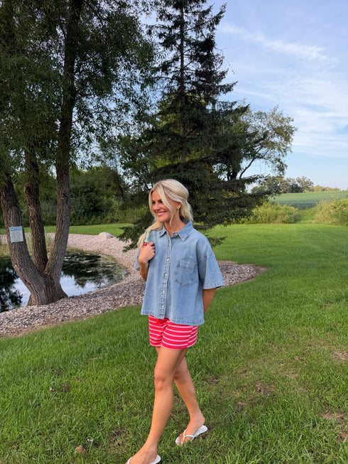 Lake Day Denim Top