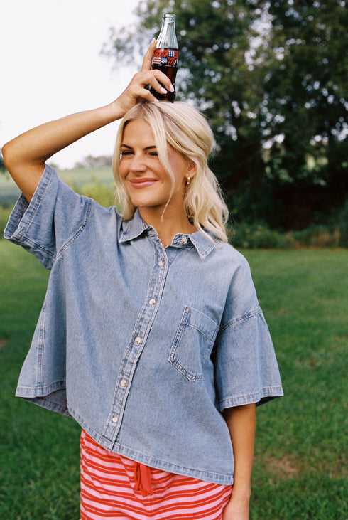 Lake Day Denim Top