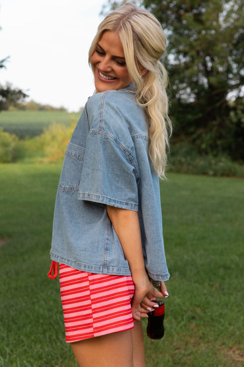 Lake Day Denim Top