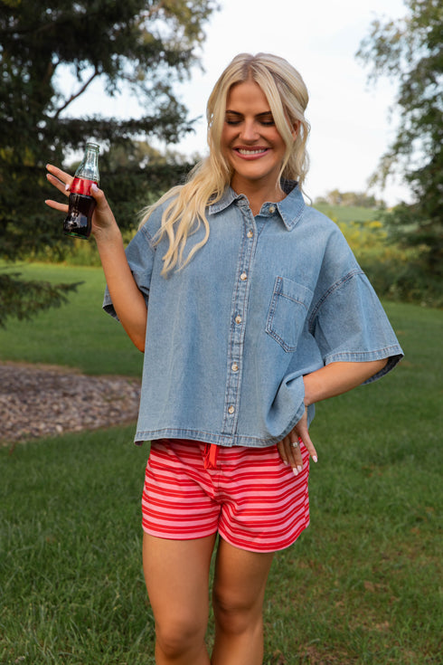 Lake Day Denim Top