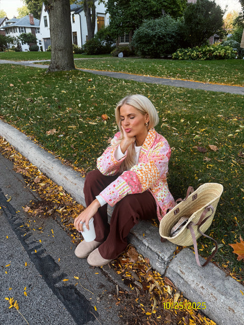 Dreamscape Quilted Jacket // Pink