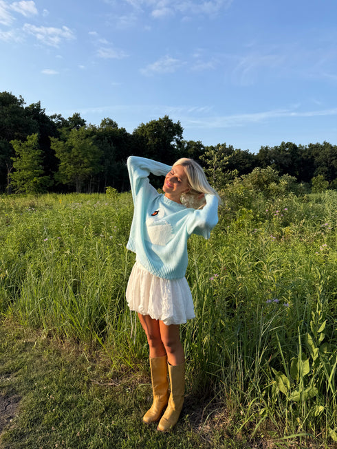 Heirloom Swan Knit // Sky