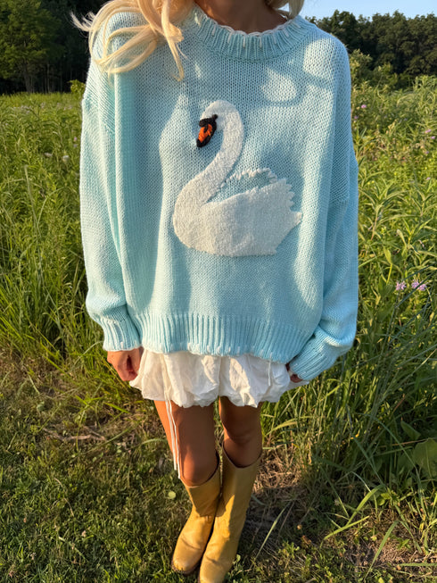 Heirloom Swan Knit // Sky