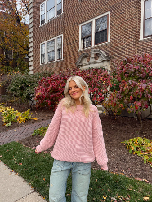 Snow Drop Sweater // baby pink