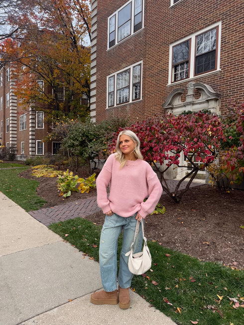 Snow Drop Sweater // baby pink