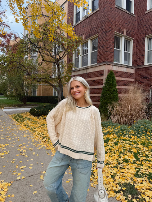 Vibe Check Cable Knit Sweater