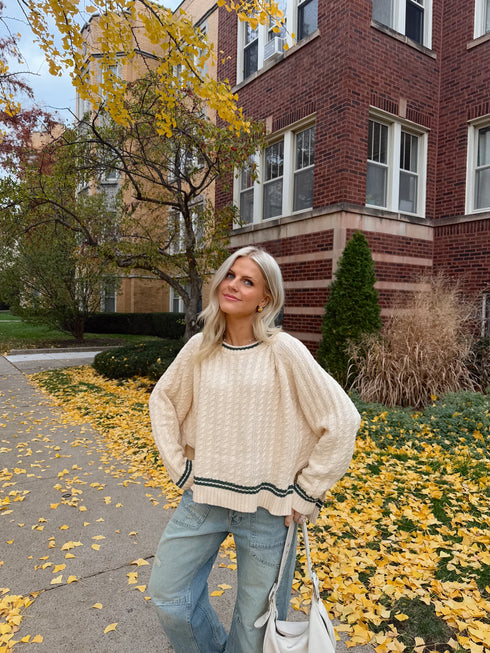 Vibe Check Cable Knit Sweater