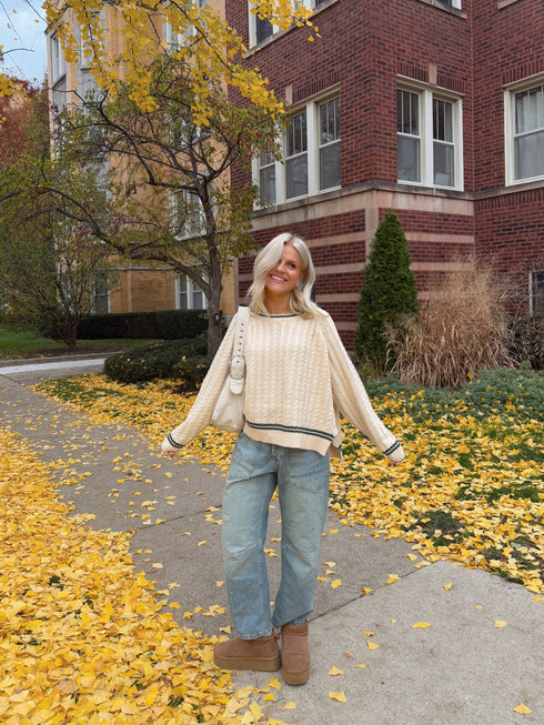 Vibe Check Cable Knit Sweater