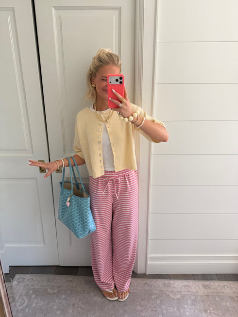 Sandy Stripes Pant // Pink