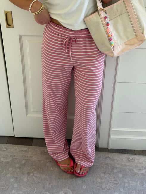 Sandy Stripes Pant // Pink