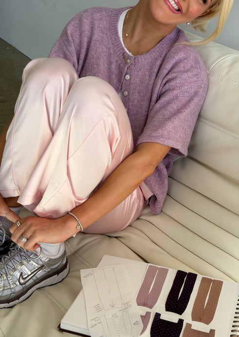 Char Cardi // Lilac Pointelle