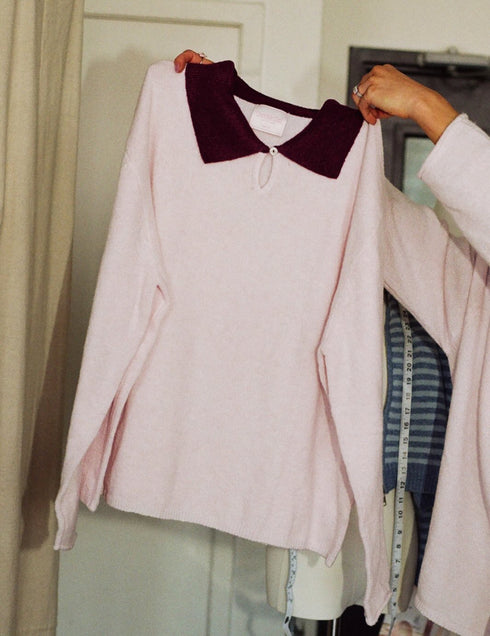 Classic Cutie Polo // Pale Pink + Berry *COCO EXCLUSIVE*