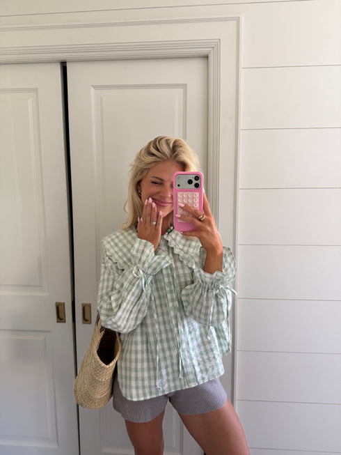 Honey Honey Top // Sea Gingham