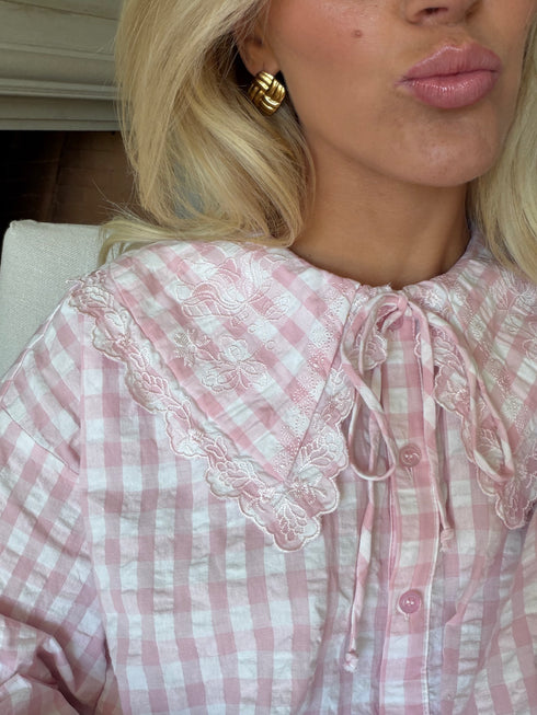 Honey Honey Top // Pink Gingham