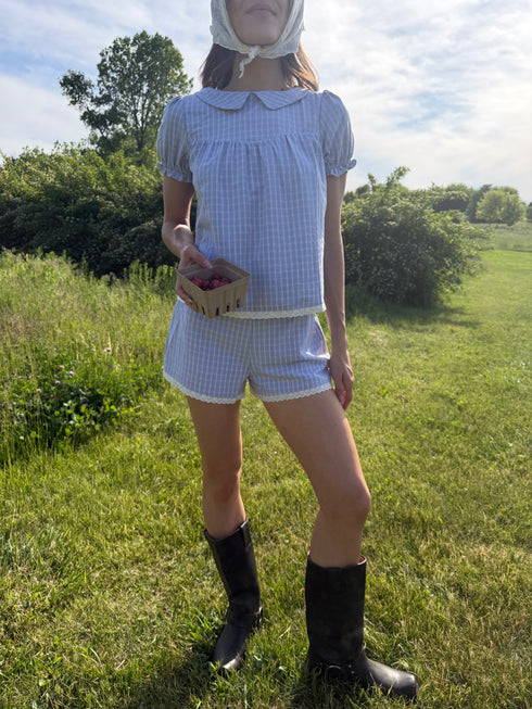 Berry Girl Top // Dusty Blue