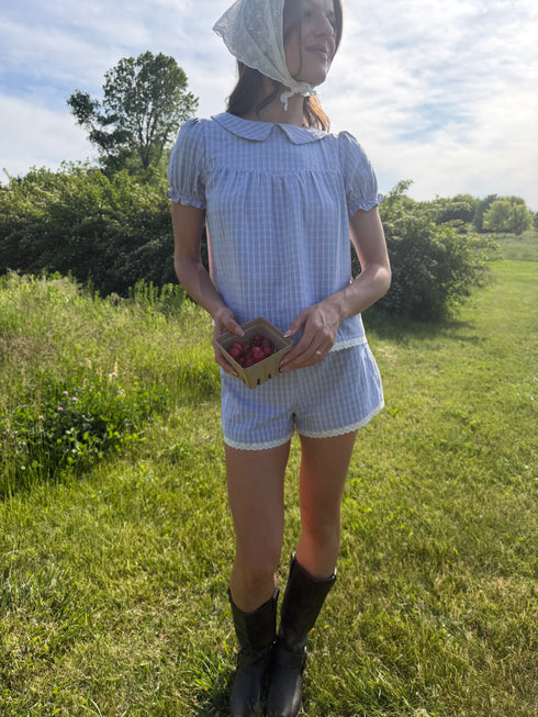 Berry Girl Top // Dusty Blue