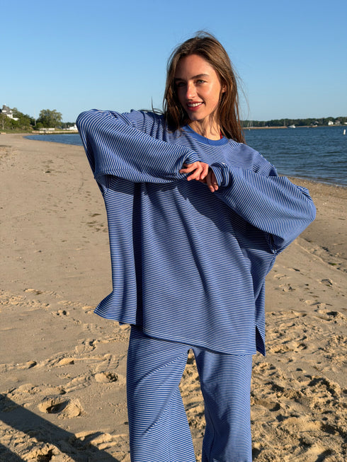 Road Trip Pullover // Cobalt Stripe *PREORDER 7/5*